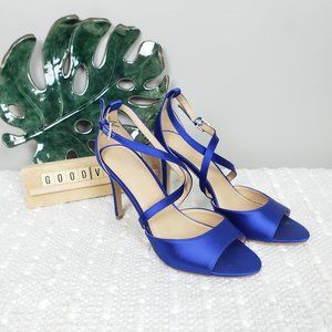 Apt. 9 Womens Royal Blue High Heel Open Toe Shoe